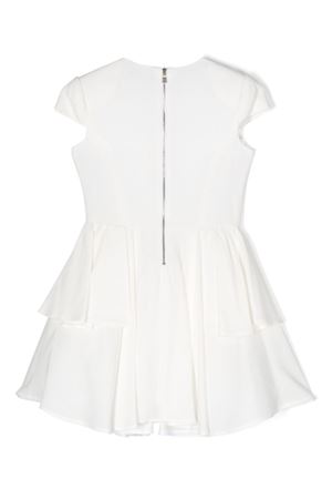 white polyamide dress BALMAIN PARIS KIDS | BU1C51K0175101